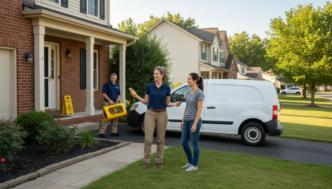 Residential water damage restoration in Richton, MS